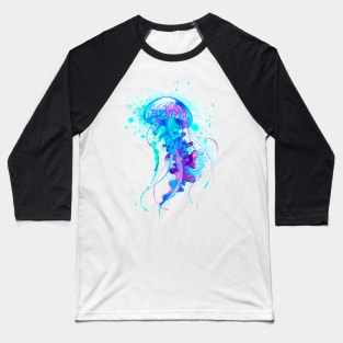 Big Blue Jellyfish Baseball T-Shirt